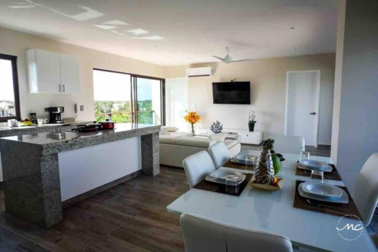 Апартаменты Penthouse Blue Luxury La Veleta Тулум Экстерьер фото