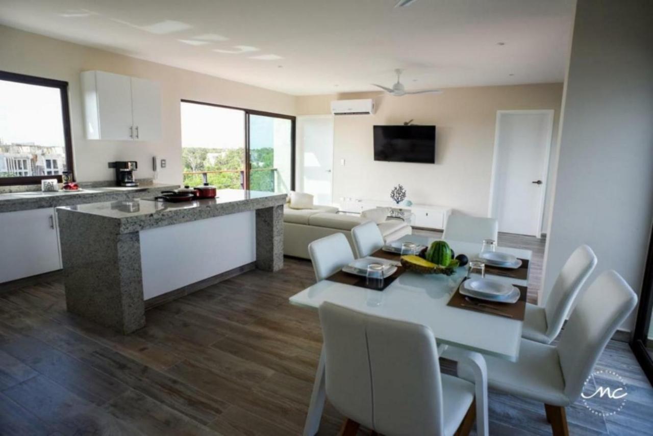 Апартаменты Penthouse Blue Luxury La Veleta Тулум Экстерьер фото