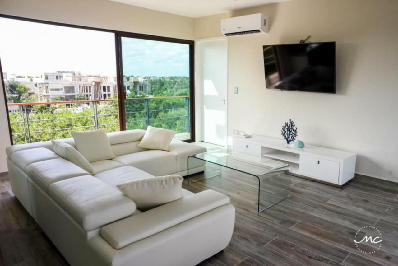 Апартаменты Penthouse Blue Luxury La Veleta Тулум Экстерьер фото
