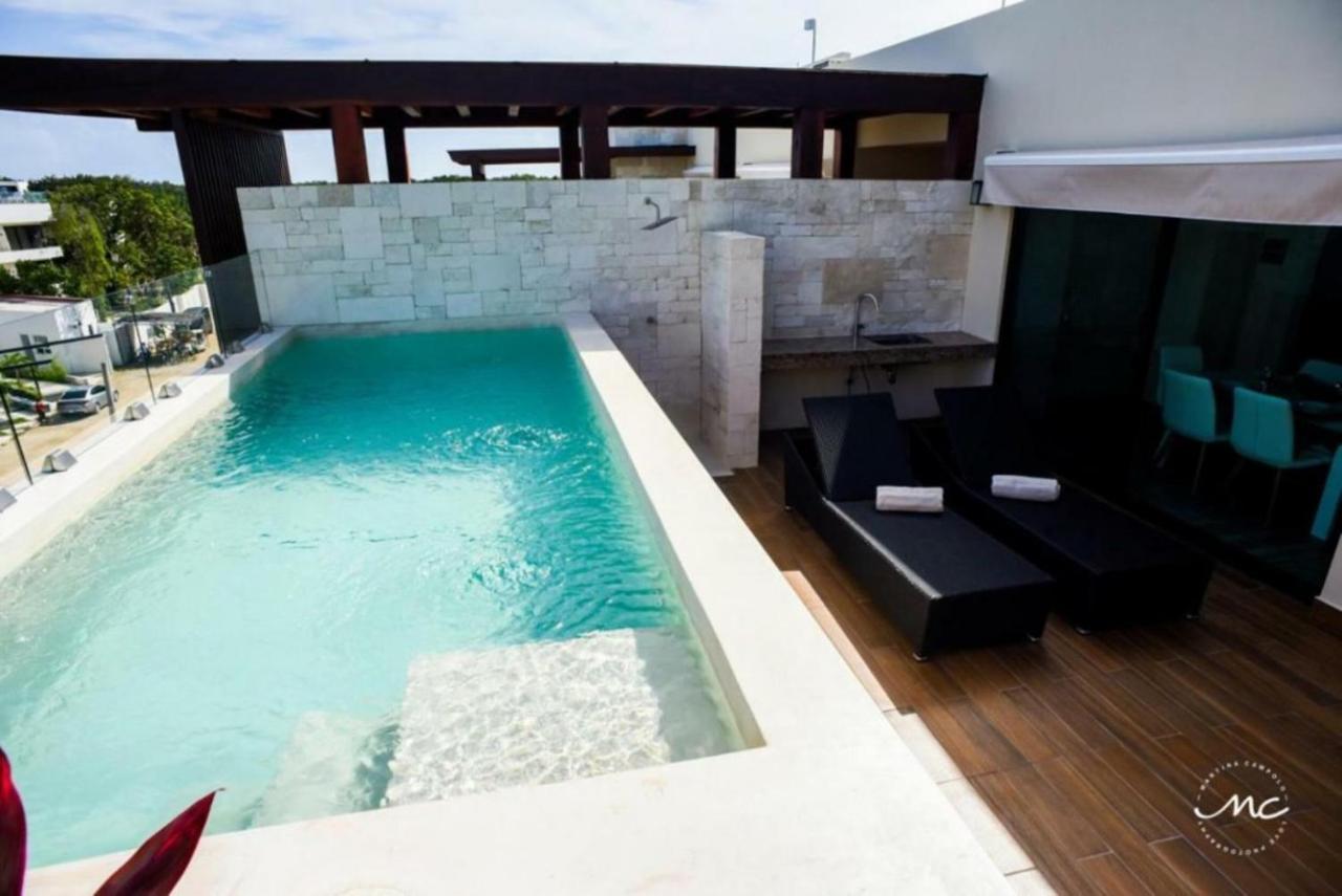 Апартаменты Penthouse Blue Luxury La Veleta Тулум Экстерьер фото