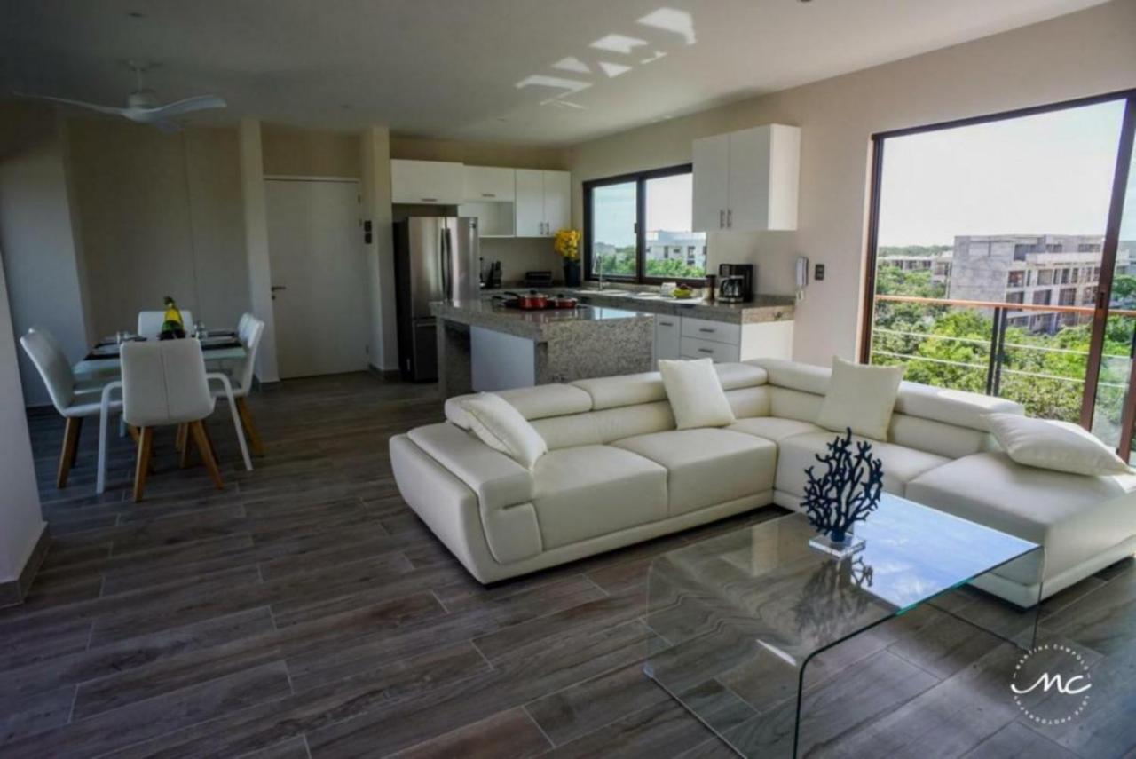 Апартаменты Penthouse Blue Luxury La Veleta Тулум Экстерьер фото